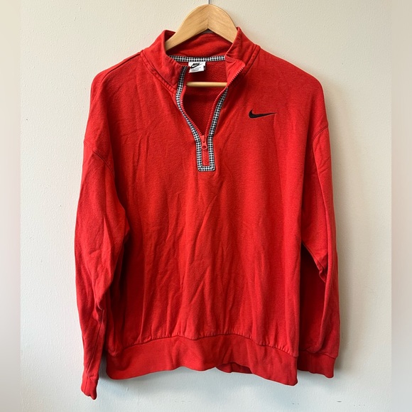 Nike 3/4 zip red pullover sweater - Picture 2 of 8